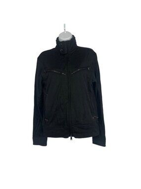 Ralph Lauren Womens Black Jacket Full-Zip Mock Neck Lightweight Casual Size S